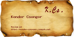 Kondor Csongor névjegykártya